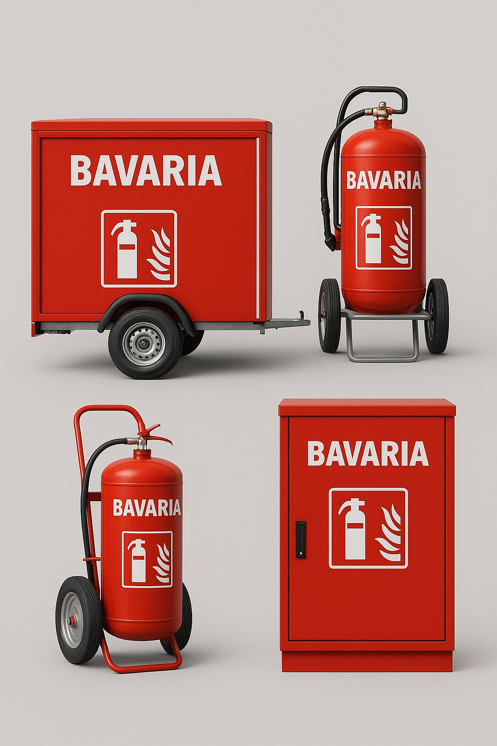 المقطورات والوحدات الثابتة لاطفاء الحريق